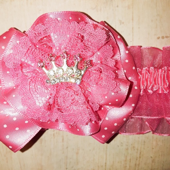 Girl's Hot Pink Headband Barrette Coin Purse Gift - Picture 6 of 8